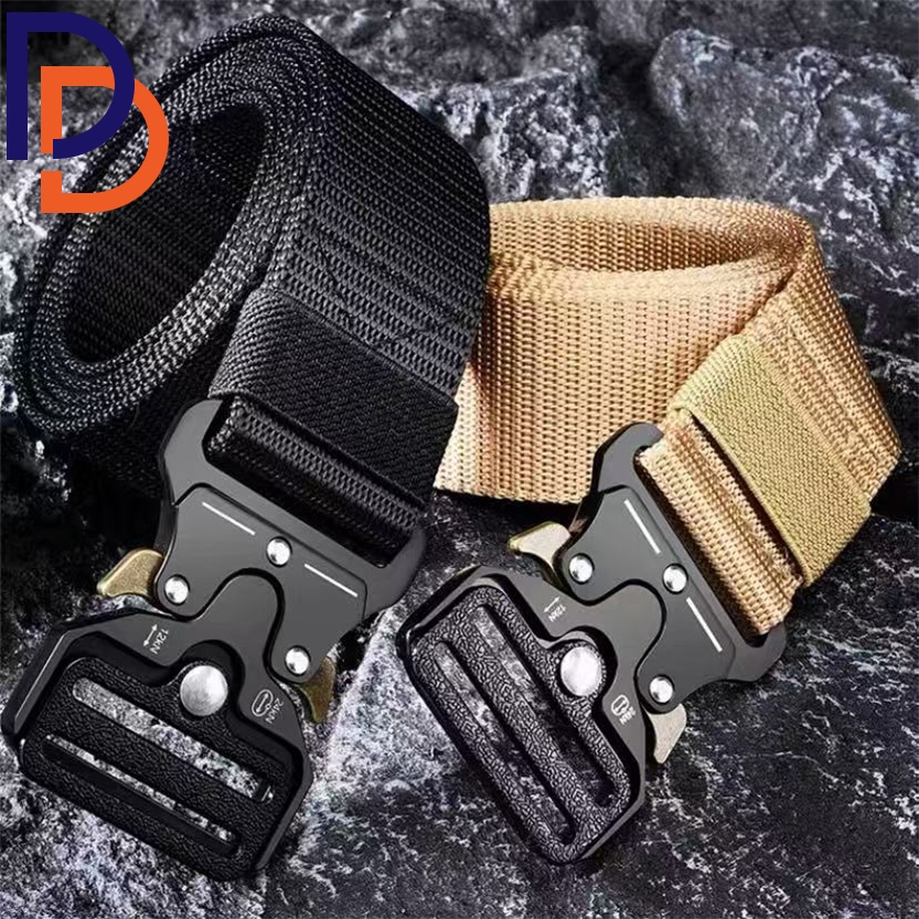 เข็มขัดผู้ชาย ทหารยุทธวิธี หัวเหล็ก แข็งแรง เข็มขัดสำหรับ unisex ผ้าใบภายในหัวเข็มขัดยุทธวิธี