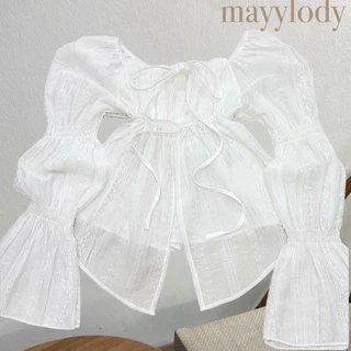 💓mayylody💓 YAYA TOP #เสื้อญาญ่า ผ้าพิมพ์ลาย ลุคสวยแพงมาก (อก -38 ) รับซัมเมอร์ 🌷🪞🌤️🍃 ชุดไปทะเล ชุดไปคาเฟ่