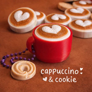 Hot drink clicker พวงกุญแจแก้วน้ำ คลิกได้ คีย์แคป สุดน่ารัก