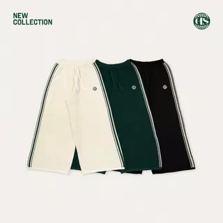 Highschool Summer Collection : Clubhouse Stripe Crochet Track Pants กาเกงขายาวแทร็คไหมพรม - BTB36019