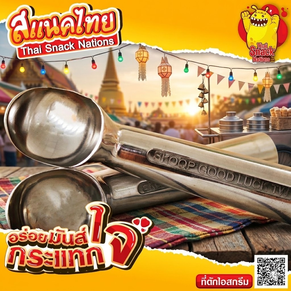 ที่ตักไอศครีมแบบสแตนเลส ที่ตักแบบสกู๊ป แข็งแรง ทนทาน !!