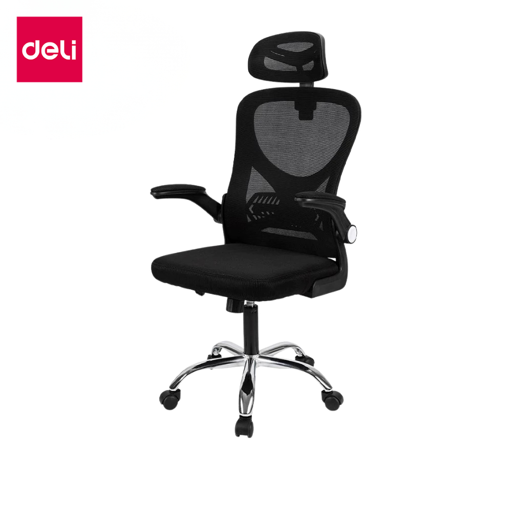 Deli เก้าอี้ทำงาน เก้าอี้สำนักงาน เพื่อสุขภาพ พนักพิงศีรษะ ปรับสูงต่ำ อุปกรณ์สำนักงาน  Office Chair