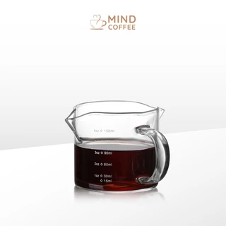 ถ้วยตวง ถ้วยตวงกาแฟ แก้วชงกาแฟ Measuring Cup ทนต่ออุณหภูมิสูง ใช้ได้ทั้งน้ำร้อนและเย็น ด้ามจับแบบไม้/แก้ว MindCoffee