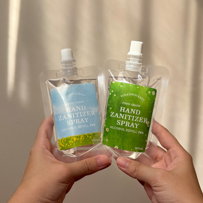 แอลกอฮอล์รีฟิล 100ml. กลิ่นดอกPeonyหอมละมุนและแบบFood grade ไม่มีน้ำหอม