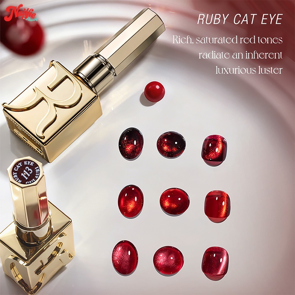 Gulauri GR Ruby cat eye เซทลูกแก้วโทนแดง 3 สี