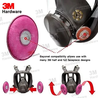 3M 2097 แผ่นกรองสำหรับงานฝุ่น ฟูมโลหะ P100 (1 คู่) งานเชื่อม ตลับกรองฝุ่น แผ่นกรองไอระเหยน้ำมัน