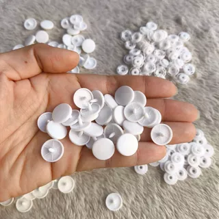 กระดุมแป็ก T8=14mm แพ็คใหญ่ กระดุมปุ่มกดพลาสติ๊ก คีมหนีบกระดุม Snap Plastic Buttons ZumoIX
