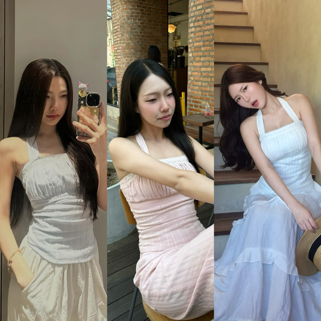 เสื้อรุ่น Camellia เนื้อผ้านุ่ม  Texture ลายฉลุ