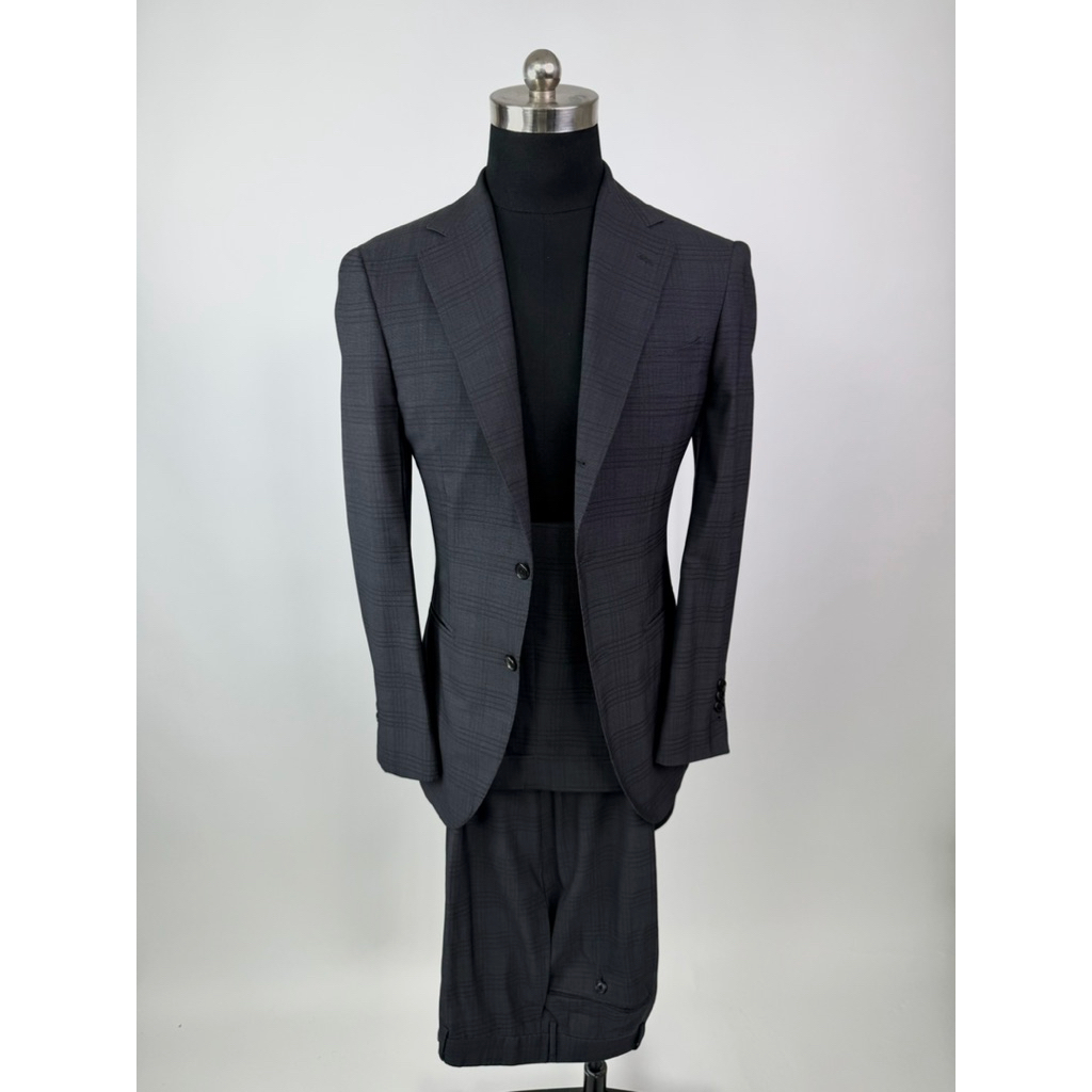 ขาย สูท Beams Custom Tailor Ermenegildo Zegna AmEZing Charcoal Grey Glen Check Size 46