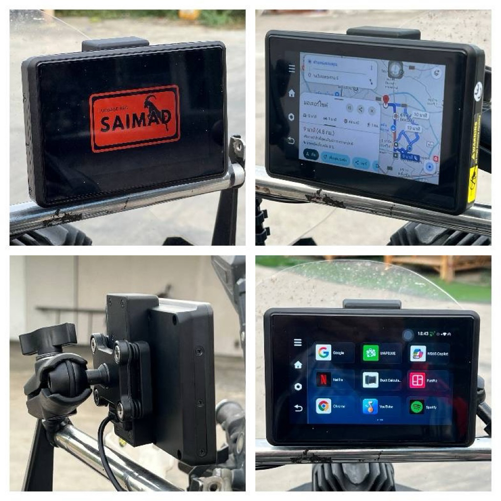 นำทางโหมดมอเตอร์ไซค์ SAIMAD GPS Navigator รุ่น ST1