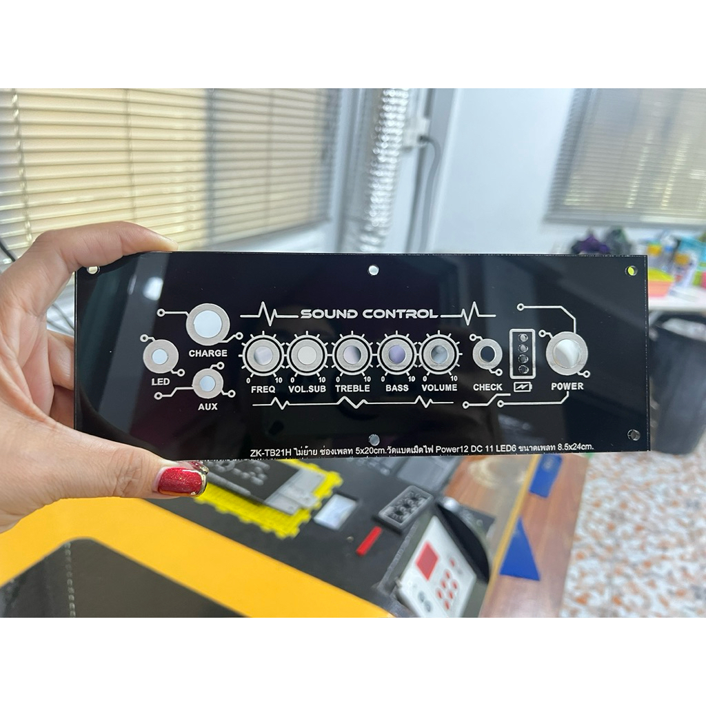 เพลทลำโพงบลูทูธ Zk-TB21Hไม่ย้ายงานไฟหนา 3 มิลช่อง5*20cm วัตแบตเม็ดไฟ สวิชต์เปิดปิด12มิลLed6mm ขนาดเพ