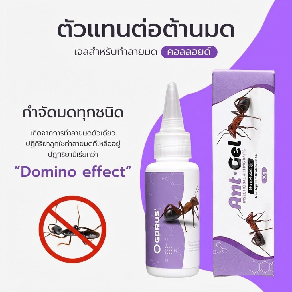 แอนติแอนท์ 30 กรัม เจลกำจัดมด เหยื่อกำจัดมด เจลล่อมด หยดเดียวตายยกรัง กำจัดมดถาวร ยาฆ่ามด