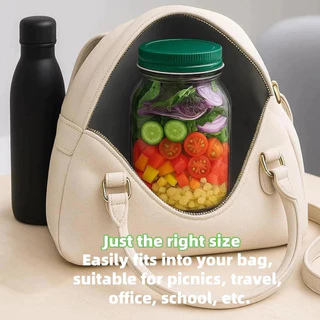 แบบพกพารั่วซึมสลัดขวดภาชนะพลาสติกแบ่งชั้นสลัดฝักที่มีฝาปิดด้านข้างอาหารเช้ากล่องเก็บผลไม้เก็บสดสําหรับปิกนิกโฮมออฟฟิศ