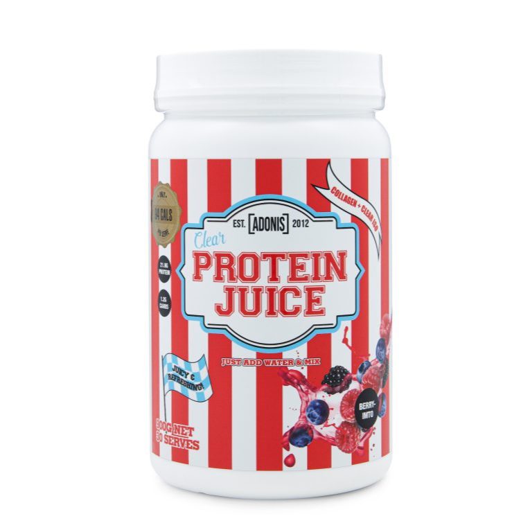 Adonis Clear Protein Juice (Collagen + Clear Iso) 900g-สูตรผสมคอลลาเจน และเคลียร์เวย์โปรตีนไอโซเลต