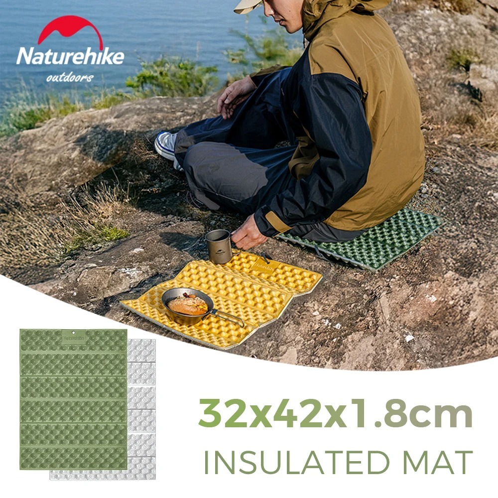 Naturehikeแผ่นรองเก้าอี้ พับได้ กันความชื้น IXPE ฟอยล์อัลูมิเนียม แผ่นรองไข่ สำหรับแคมป์ปิ้ง เดินป่า