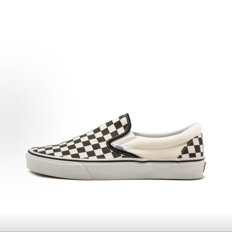 ของแท้ 100%  CLASSIC SLIP-ON – BLK&WHTCHCKERBOARD/WHT รองเท้า ผ้าใบ ชาย หญิง – โปรปัง