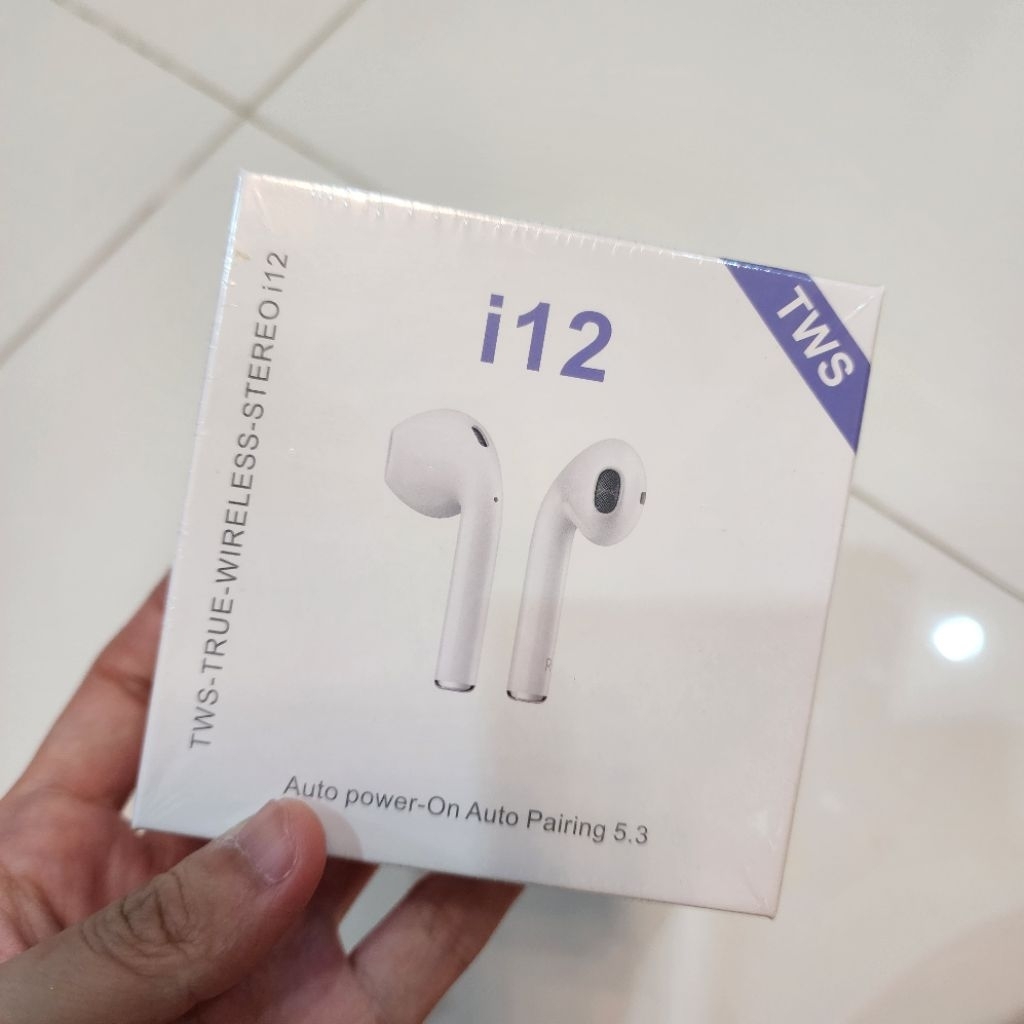 หูฟังบลูทูธ TWS i12 สีขาว