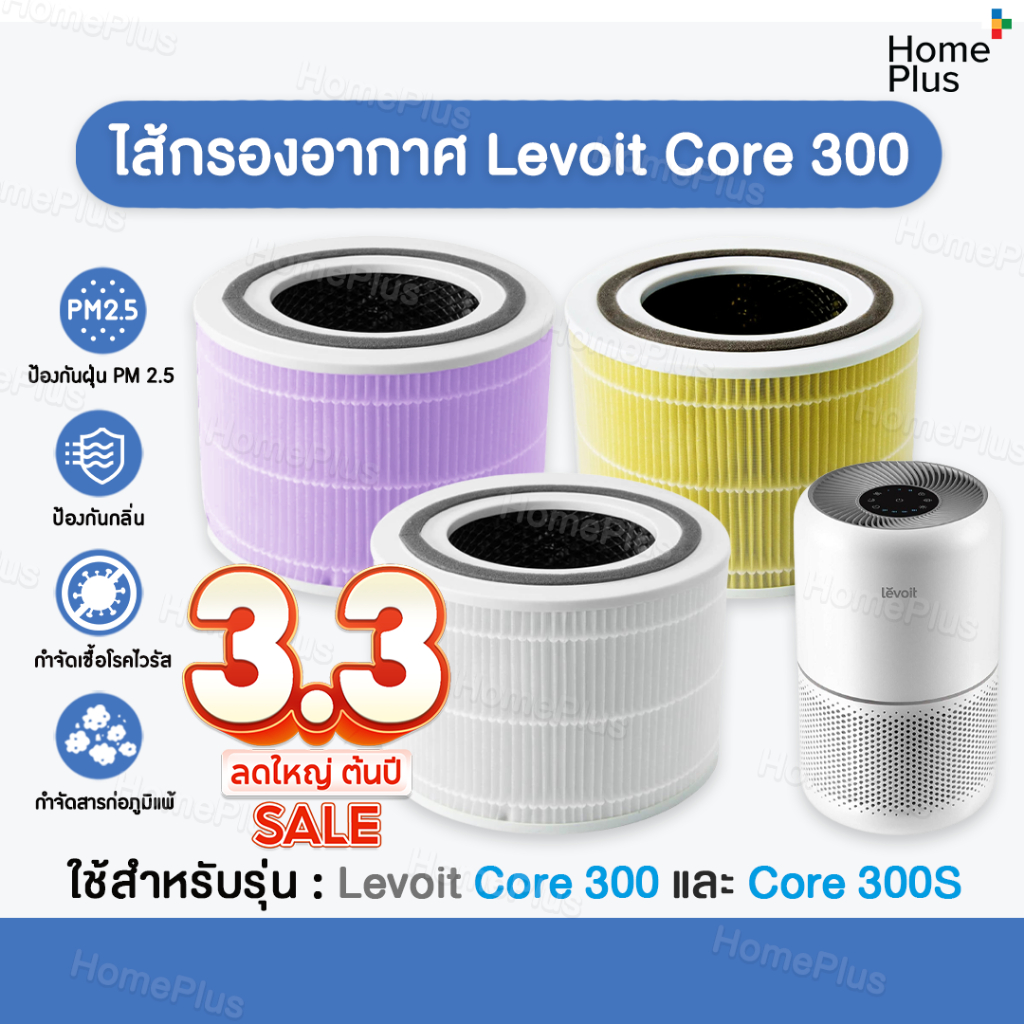 [พร้อมส่ง] ไส้กรองอากาศ สำหรับ เครื่องฟอกอากาศ Levoit Core300 Core 300S P350 Filter กำจัดอนุภาค 0.3 