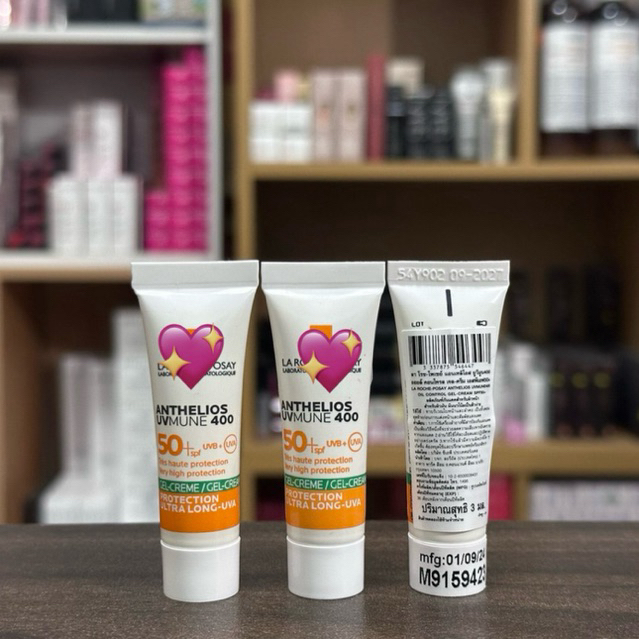 [ ราคา/หลอด ] Anthelios UVMune 400 Oil Control Gel-Cream SPF50+ 3ml ( หลอดเล็กมากๆๆ )