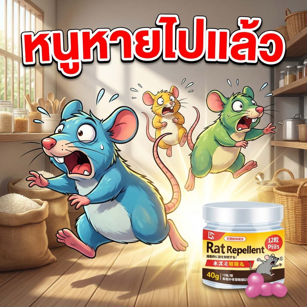 🐭หนูสูญพันธุ์แล้ว 🐭SLB ไล่หนู กําจัดหนู ยาไล่หนู ยากําจัดหนู วางไว้ที่จุดที่หนูมักจะปรากฏตัวบ่อย ๆ ก้อนไล่หนู เจลไล่หนู