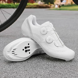 SHMANIRO {จัดส่งสินค้าจากกรุงเทพฯ} รองเท้าปั่นจักรยาน RB Road Bike Shoes สีขาว ระบบล็อคสายรัดแบบดิจิทัล ไซส์ 40-45