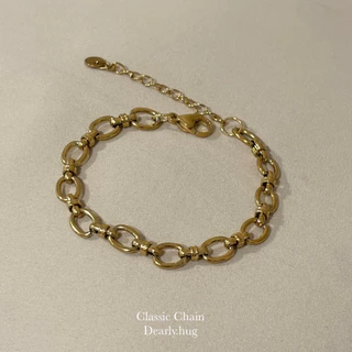 Dearly.Hug- Gold Braclet สีทอง สร้อยข้อมือสแตนเลส