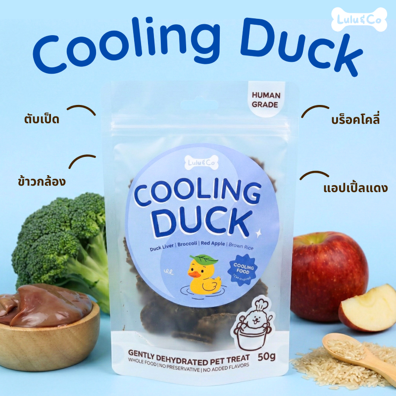 Cooling Duck ขนมเป็ดเย็น ขนมฝึก ขนมสุนัข ขนมหมา 20/50/100g Dehydrated Dog Treat by Lulu & Co