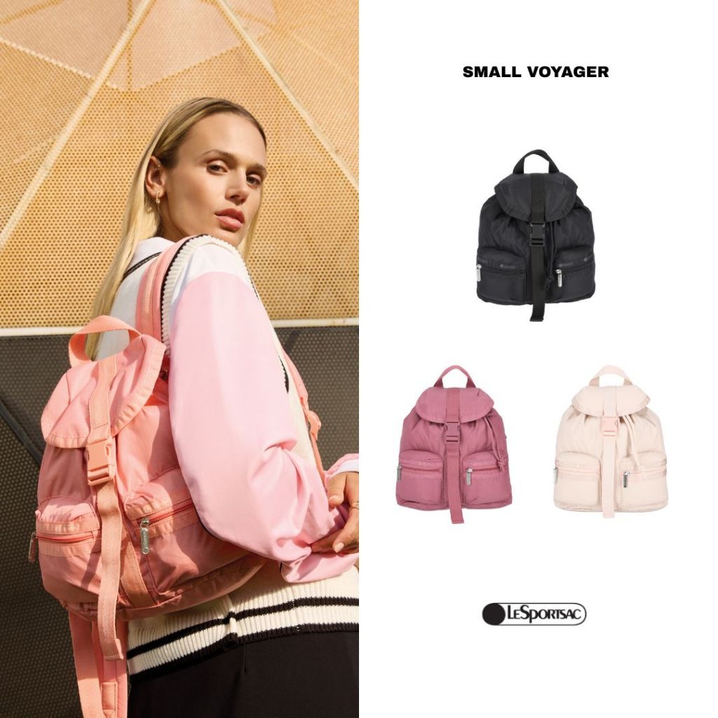 Lesportsac Small Voyager Bag Backpack กระเป๋าสะพายหลัง เป้ Style 1429