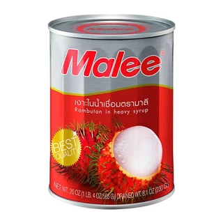 มาลี Malee เงาะกระป๋องในน้ำเชื่อม และ เงาะสอดไส้สับปะรดในน้ำเชื่อม 565 ก