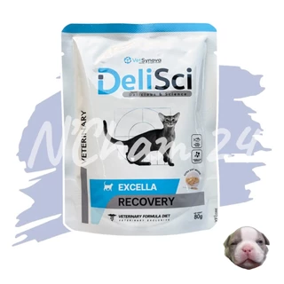 DeliSci Excella สุนัขและแมว บรรจุ 80กรัม อาหารเปียกสัตว์ ขาดสารอาหาร และพักฟื้นที่ต้องการพลังงานสูง