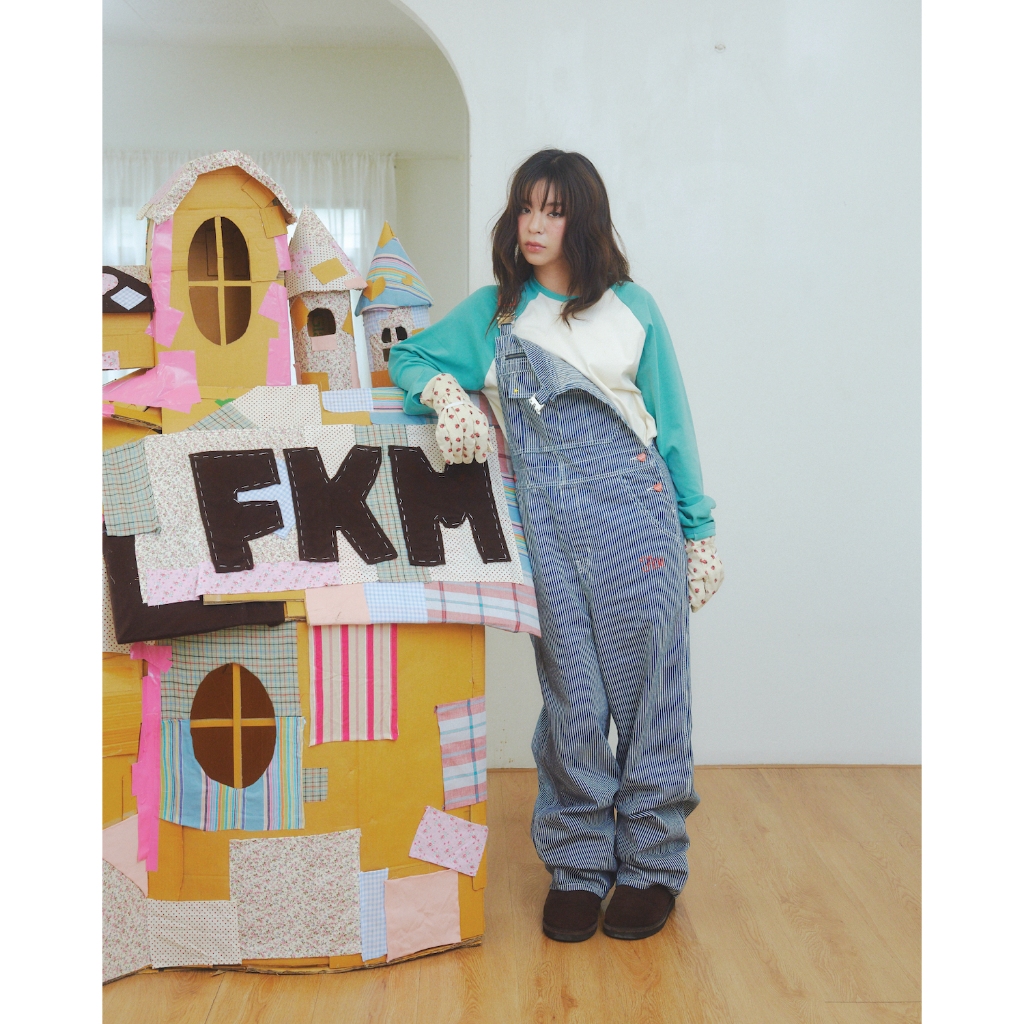 The Freckled Market - FKM Egg Overall จั๊มสูทลายทาง