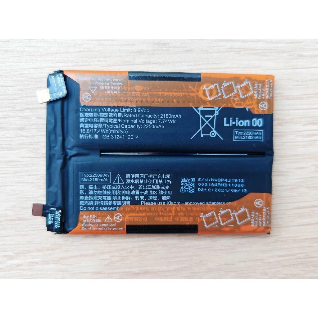 แบตเตอรี่แท้ ใช้สำหรับ Xiaomi Mi Mix 4 Mix4 Battery Model BP43