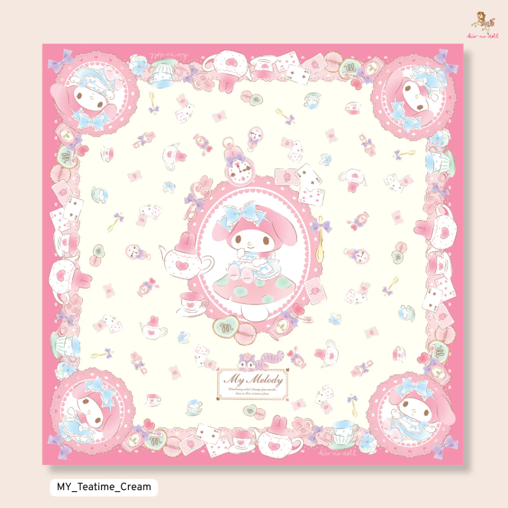Kiss Me Doll ผ้าพันคอ/ผ้าคลุมไหล่ My Melody new arrival 2026 ขนาด 100*100 CM.