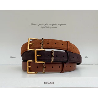 THESUNCO-Sunnie Leather Belts (สินค้าTrendy-30%) เข็มขัดหนัง พร้อมอะไหล่ มีกล่อง