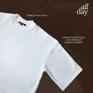 HIMSELF All Day Plain Tee เสื้อยืดทรง Oversize ผ้าหนานุ่ม คอฟิตกำลังดี สัมผัสนุ่มทั้งด้านในและด้านนอก ทรงสวยใส่ได้ทุกวัน