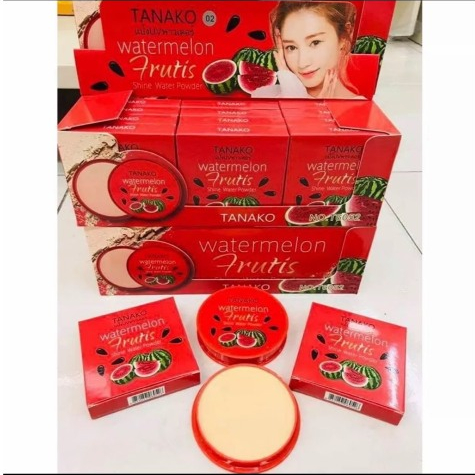 T6052 ขายยกโหล แป้งพัฟแตงโม ผสมรองพื้น TANAKO UV  กันแดด คุมมัน บางเบาไม่เป็นขลุ่ย