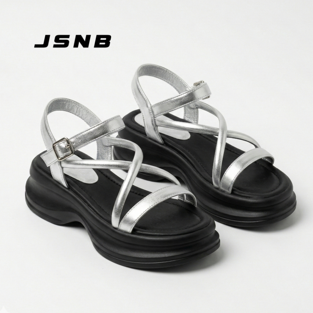 JSNB - SUMMER ส่งฟรี รองเท้าแตะรัดส้น พร้อมส่ง รองเท้าแตะเสริมส้น พื้นนุ่ม เบา ใส่สบาย แมตช์ง่ายทุกลุค [JL9918]