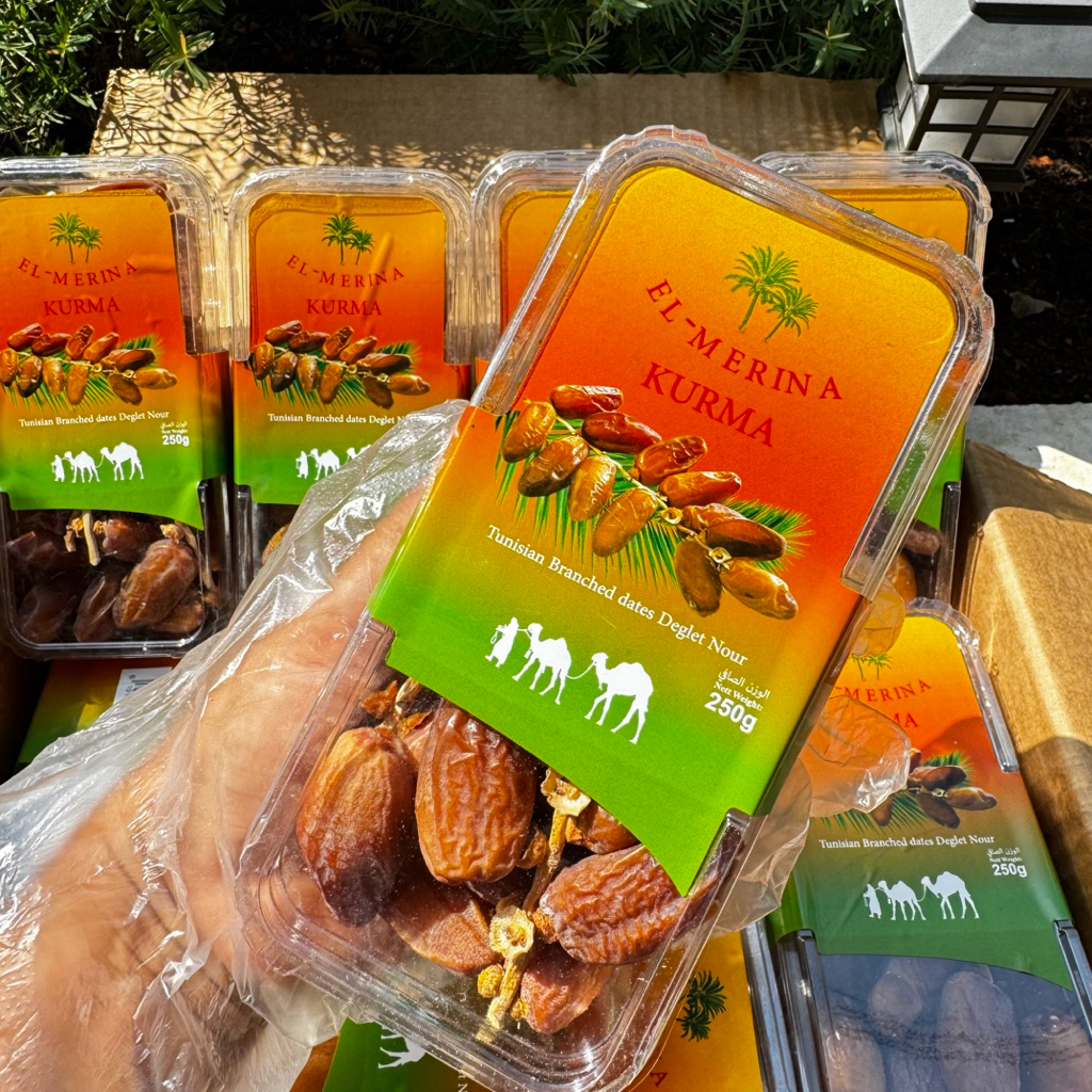 เข้าใหม่ มาปีละครั้งจ้า อินทผลัมเดกเลทนัวติดก้าน 250g. ผลสวย สด สะอาด ผลโตมากก