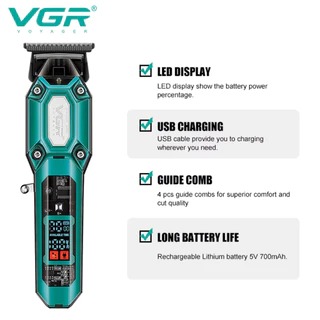 VGR V600&V900 ปัตตะเลี่ยนตัดทรงผม ตัดผมเท่ แต่งลาย พร้อมหน้าจอLCD แสดงผล