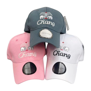 ลายใหม่ หมวกแก๊ป ลายน้ำ-ช้าง สีหมวกสวย สวมใส่สบายไม่อับชื้น ปีกหมวกทรงโค้ง ร้านค้าจัดส่งไว