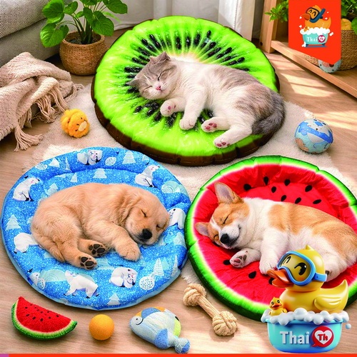 Thai.th แผ่นเจลเย็น เจลเย็นลดความร้อน แผ่นเจลเย็น ที่นอนสุนัข แมว Coolbed