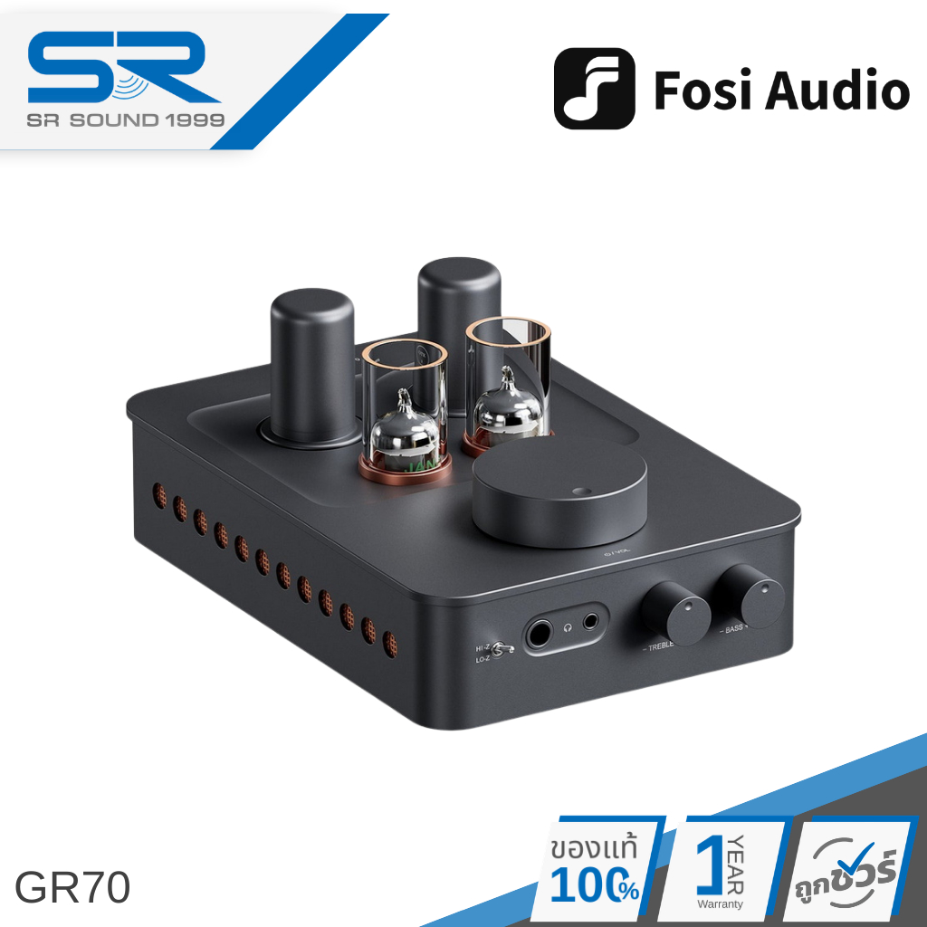 Fosi Audio GR70 Tube Headphone Amp แอมป์หลอดแก้วสุญญากาศ สำหรับเครื่องเสียงให้เสียงนุ่มนวล
