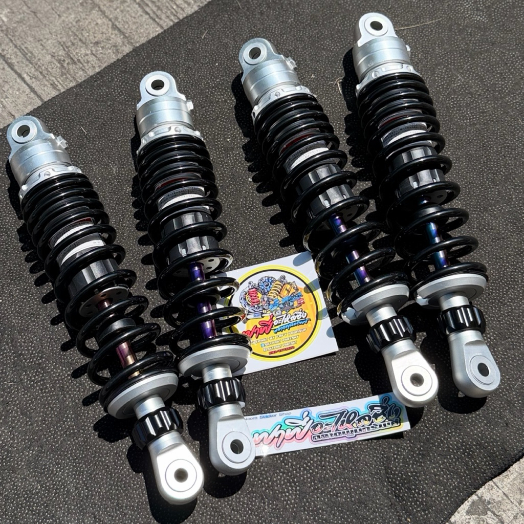 โช๊คหลังเวฟ แกนรุ้ง ใส่W125R/S/บังลม/W110i/W125LED/ดรีมทุกรุ่น/W100/110เก่า สูง320มิล. (1คู่)#โช๊คแกนรุ้ง #โช๊คเวฟ