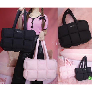 กระเป๋าผ้านุ่มนิ่ม M/\C branded puffer tote bag 25x19x14 CM