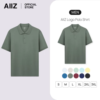AIIZ (เอ ทู แซด) - AIIZ เสื้อโปโลผู้ชายสีพื้นพิมพ์โลโก้