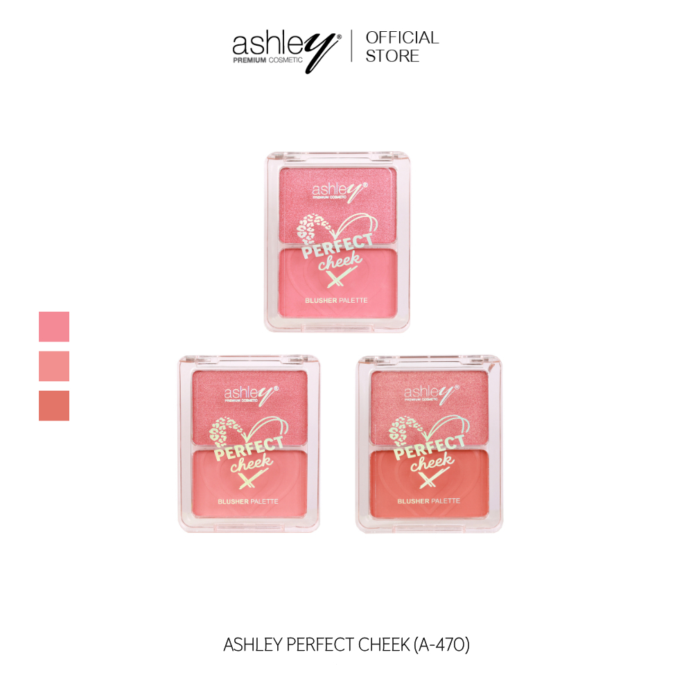 Ashley Perfect Cheek บลัชออนหัวใจ 2 in 1 (A-470)