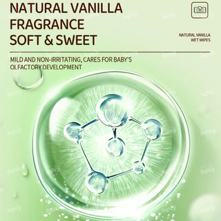 Softry ทิชชู่เปียก 108แผ่นx 5 แพ็ค (540 แผ่น) กลิ่นวานิลลา สารสกัดวานิลา naturelle ชุ่มชื้นผิวเด็ก