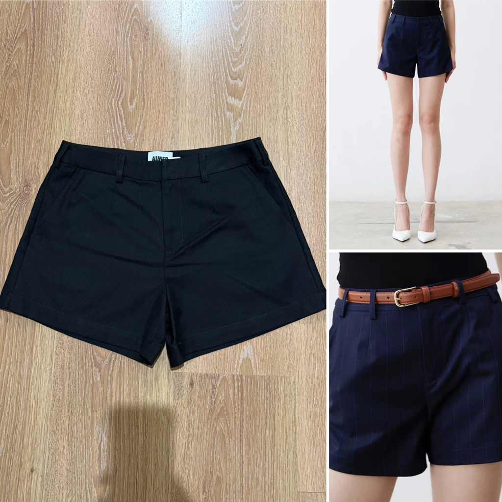 (ใช้โค้ดลดได้) aimer woman paris short กางเกงขาสั้น เอวกลาง
