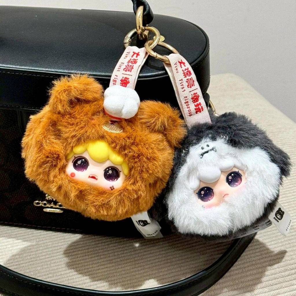 🐻 [พร้อมส่ง! จากกทม.🇹🇭] KimiPapa Plush Blind Box Series - พวงกุญแจตุ๊กตาขนนุ่มตาแก้ว ✨