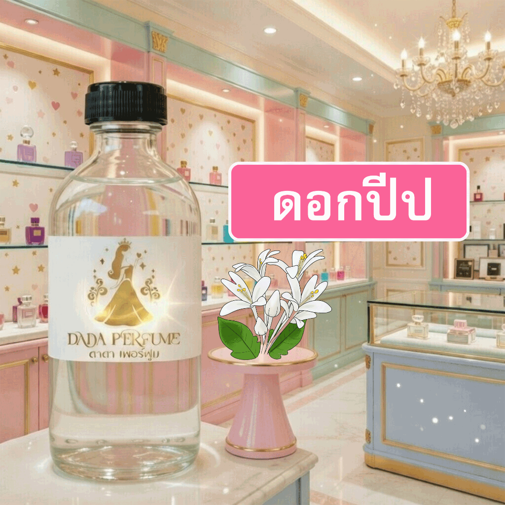 กลิ่น ดอกปีป น้ำหอมพร้อมใช้ ปริมาณ 125 ml. แถมฟรีขวดสเปร์ย 10 ml. 1 ขวด ซื่อ 10 ฟรี 1 ขวด